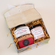 Load image into Gallery viewer, Soap, Lotion &amp; Sugar Scrub Boxed Gift Sets
